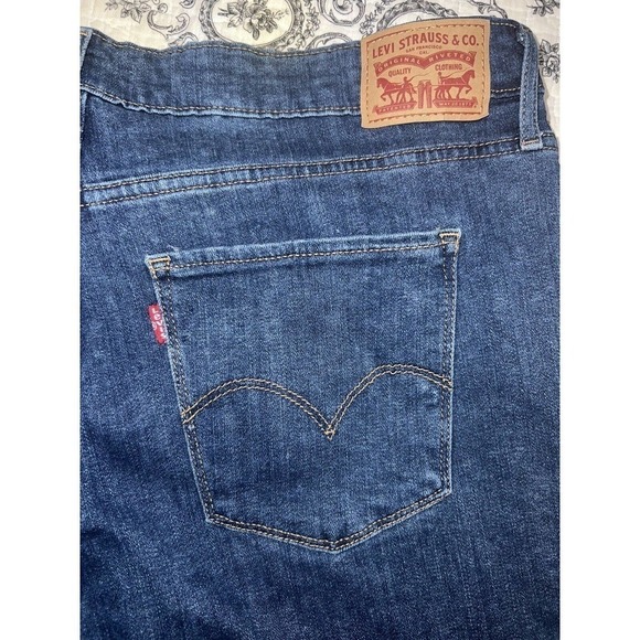 LEVI'S 721 WOMEN'S HIGH RISE SKINNY JEAN Stretch Blue Denim sz 34 x 25 Jeans - Picture 4 of 9